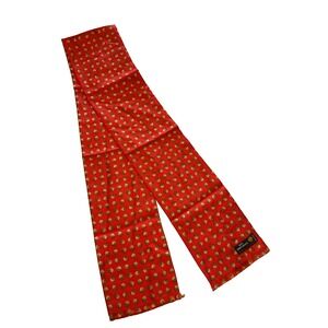 Deutsche SHELL AG Company 100% Silk Scarf 6" X 57" Red Shells NEW NO TAG